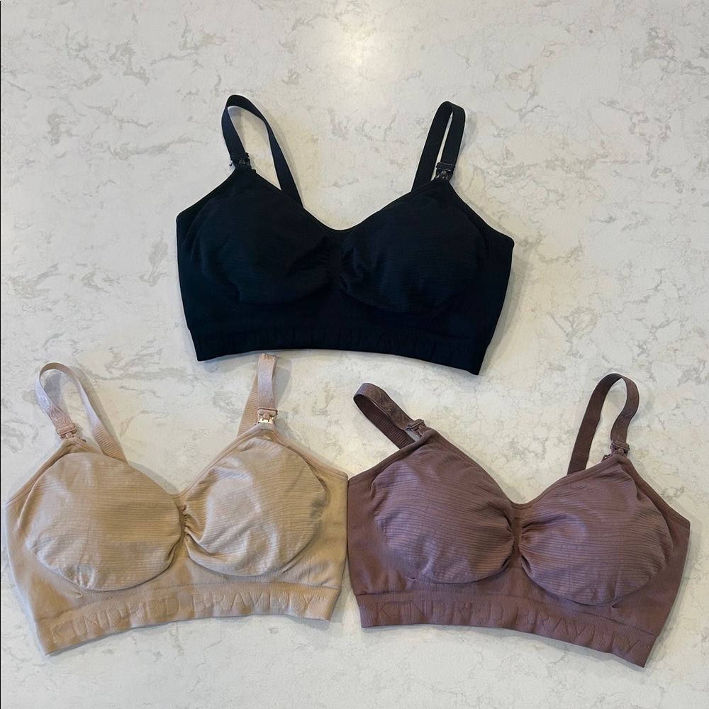 Kindred Bravely Nursing Bras M Super Busty Set of 3 - Picture 10 of 14